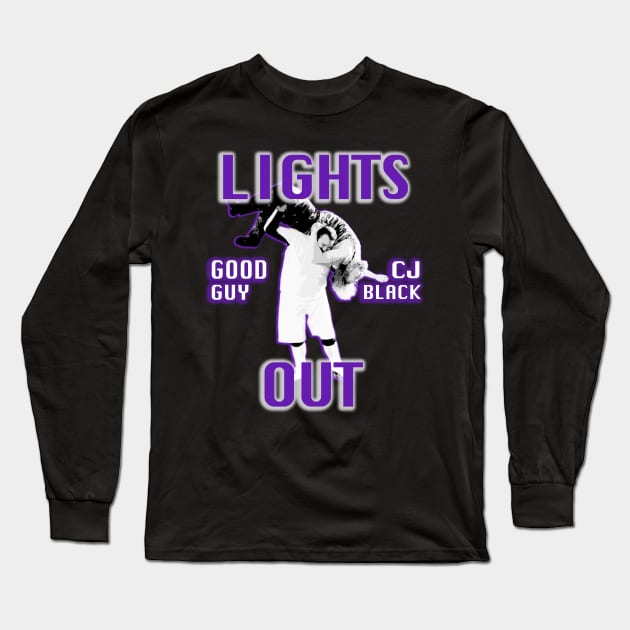 Lights Out - CJ Black Long Sleeve T-Shirt by ROEW